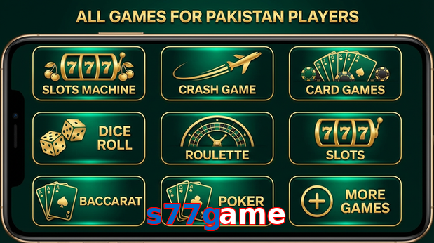 Main screen of S77game games page for PK players