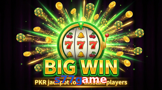 Big win animation on S77game slot game